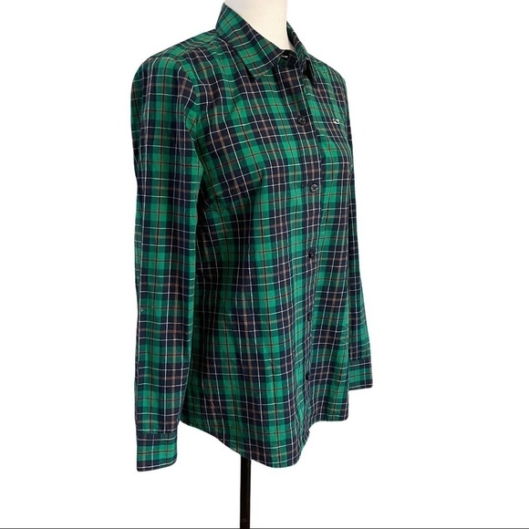 Vinyard Vines Women's Green Plaid Long Sleeve Casual Button Down Dress Shirt - Picture 4 of 10